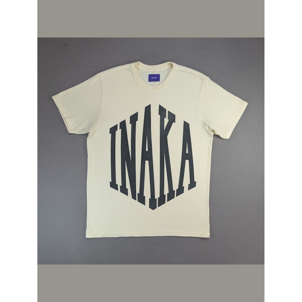 Inaka Power Oversized Logo Graphic Tee Cream Streetwear Shirt